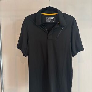 5.11 Tactical Black Polo Shirt with Yellow Accent